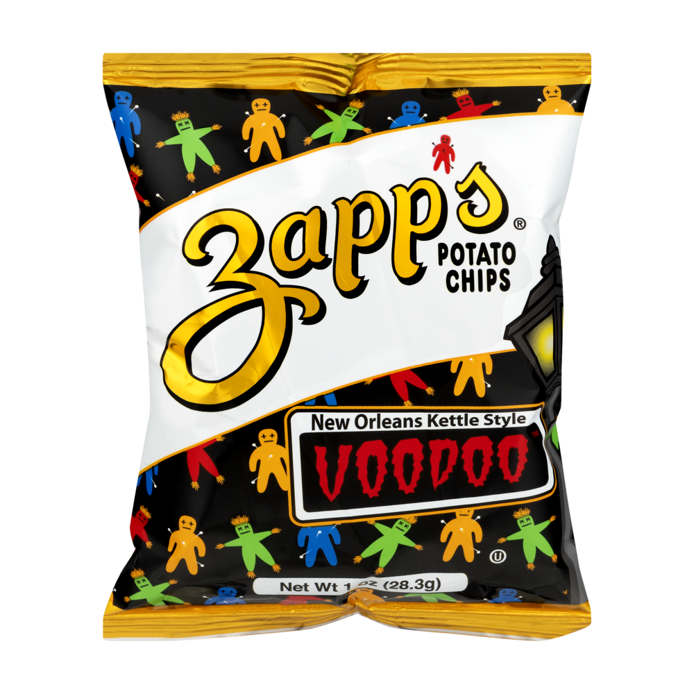 slide 1 of 1, Zapp's Voodoo Potato Chips, 1 oz