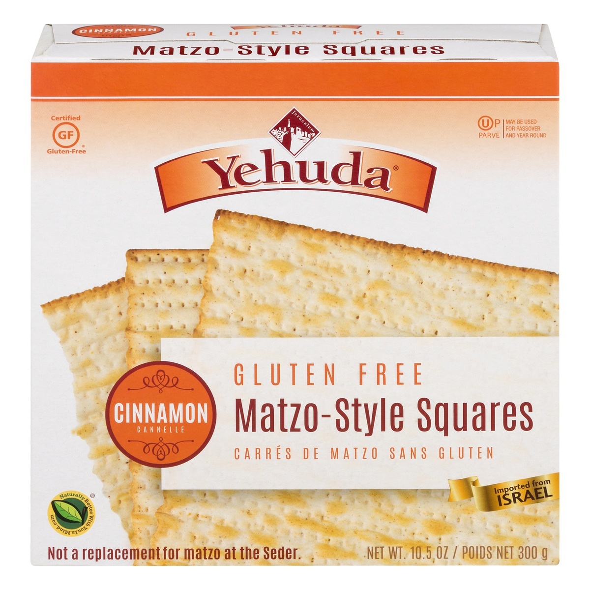 slide 1 of 1, Yehuda Matzo-Style Gluten Free Cinnamon Squares 10.5 oz, 10.5 oz