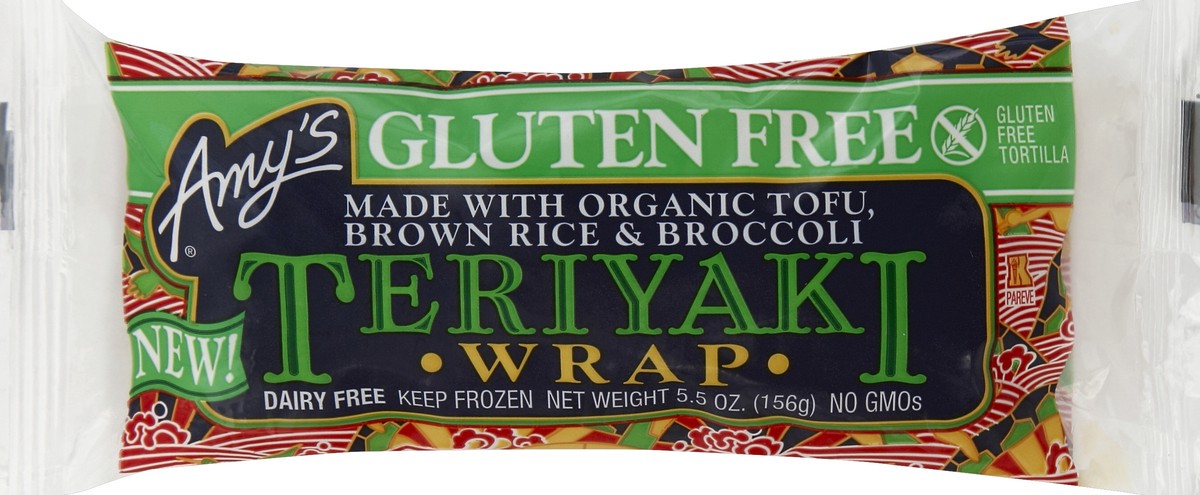 slide 3 of 5, Amy's Organic Gluten Free Teriyaki Wrap, 5.5 oz