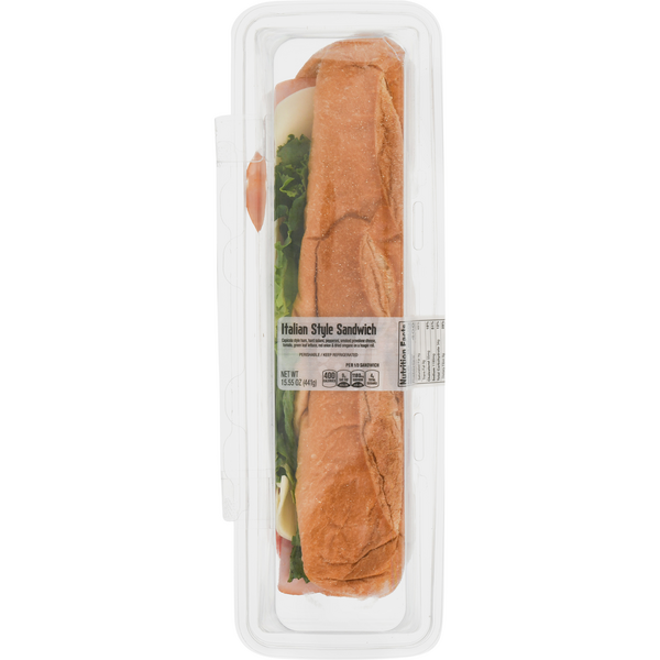 slide 1 of 1, Deli Sub Sandwich Classic Italian (Whole), 15.5 oz