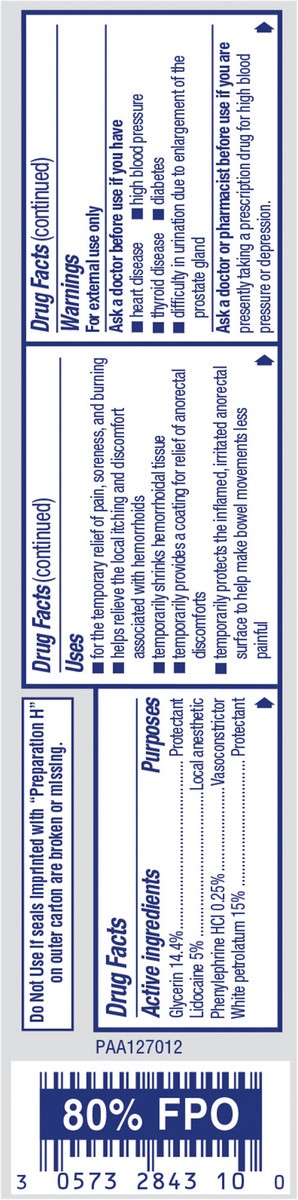 slide 8 of 9, Preparation H Rapid Relief Hemorrhoid Symptom Treatment Cream with Lidocaine - 1o, 1 oz