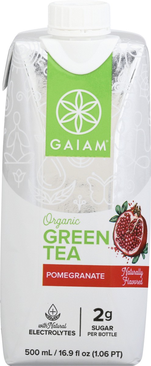 slide 6 of 12, Gaiam Organic Pomegranate Green Tea 500.0 ml, 1 ct