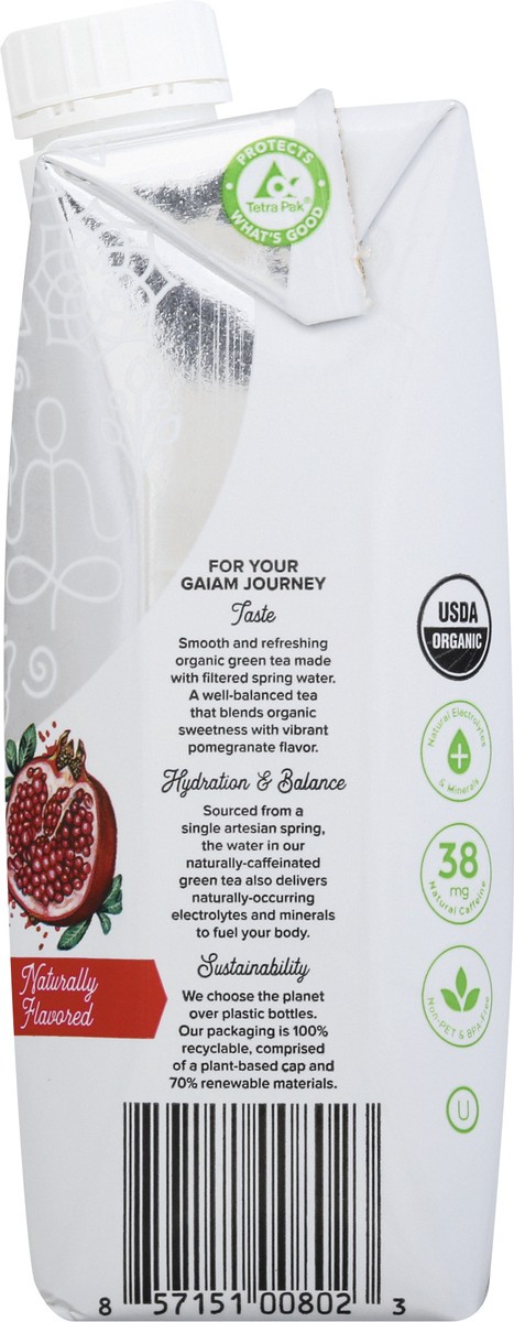 slide 7 of 12, Gaiam Organic Pomegranate Green Tea 500.0 ml, 1 ct