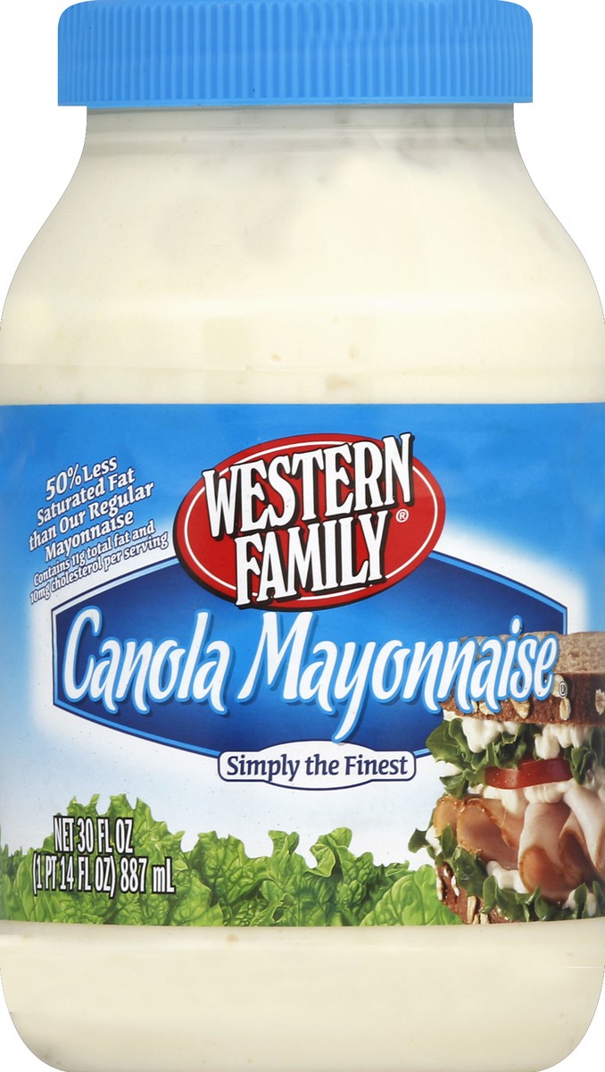 slide 2 of 2, Western Family Canola Mayonnaise, 30 oz