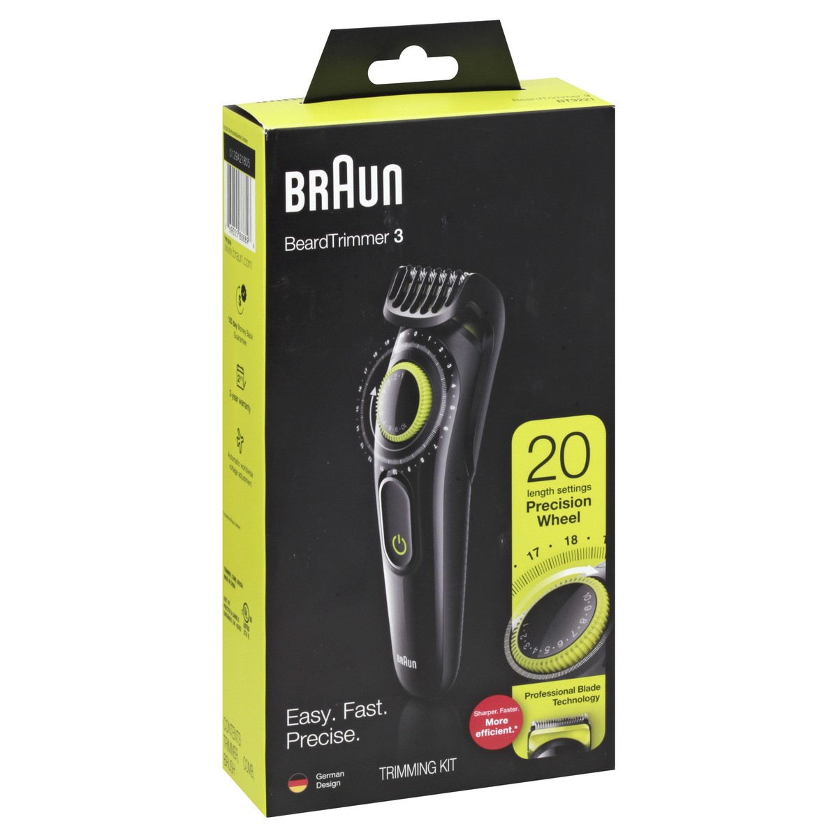 slide 4 of 9, Braun Men's Rechargeable 20-Setting Electric Beard & Hair Trimmer, 1 ct