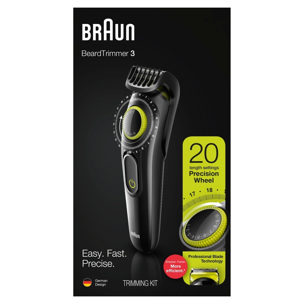 slide 1 of 1, Braun Men's Rechargeable 20-Setting Electric Beard & Hair Trimmer, 1 ct