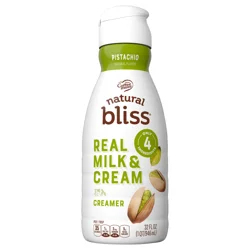 natural bliss Pistachio Flavored Creamer, Gluten Free Creamer, Iced, Hot Coffee