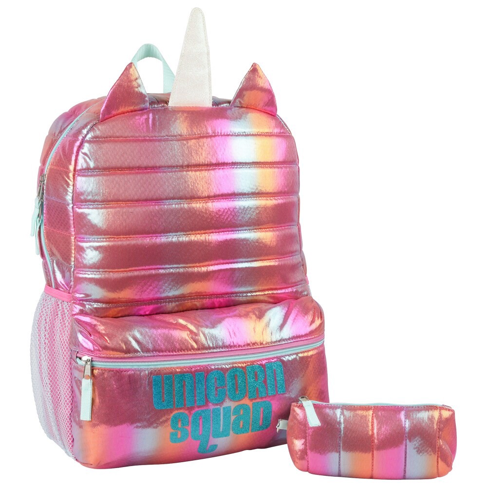 slide 1 of 2, Cudlie Unicorn Squard Quilted Backpack, 1 ct