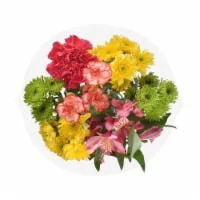 Bloom Haus Ruffle Bouquet - Green / Peach / Red