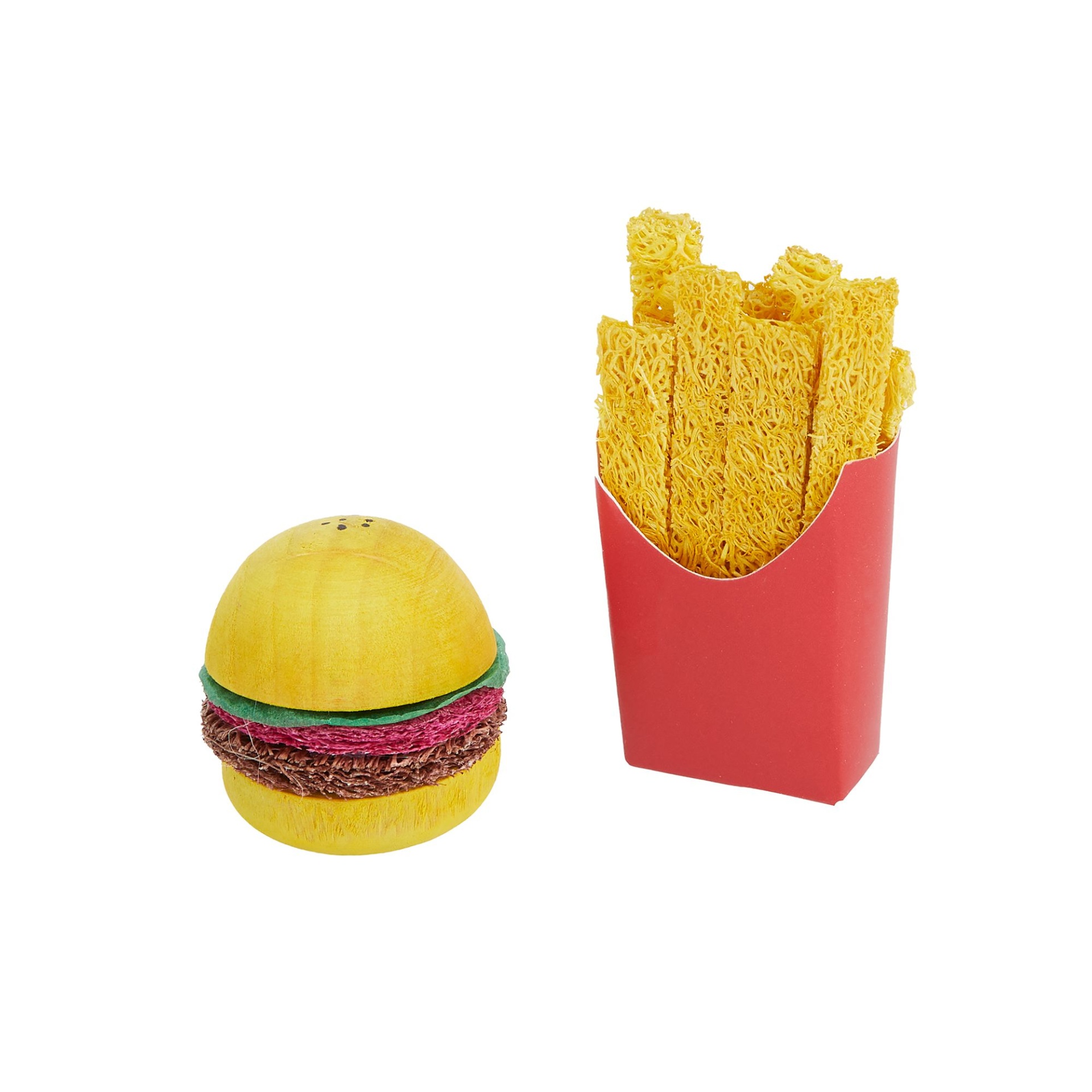 slide 1 of 1, Full Cheeks Small Pet Burger & Fries Chews, 2 ct