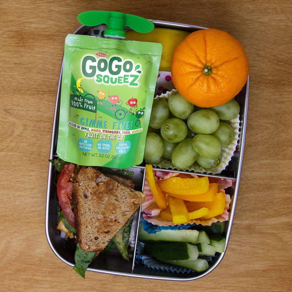 slide 5 of 5, GoGo squeeZ Applesauce On The Go Mixed Fruits Pouches, 4 ct; 3.2 oz