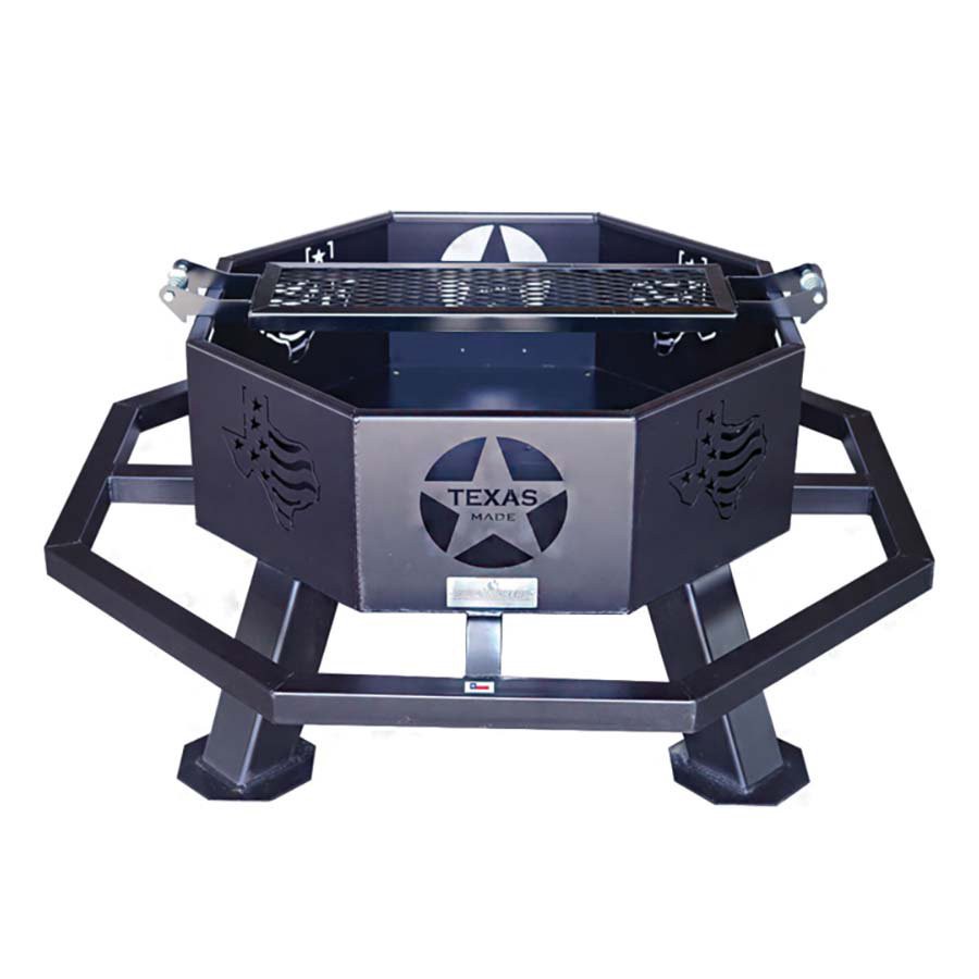 slide 1 of 1, All Season Feeders Texas Theme Fire Pit, 36 in