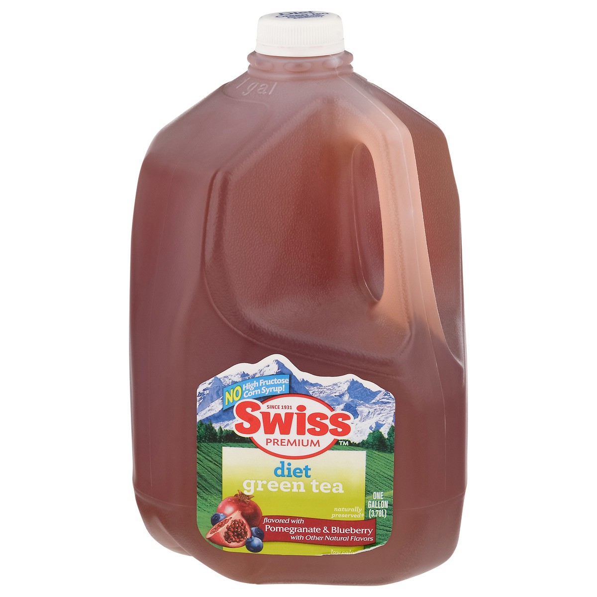 slide 6 of 13, Swiss Premium Diet Pomegranate & Blueberry Green Tea - 1 gal, 1 gal