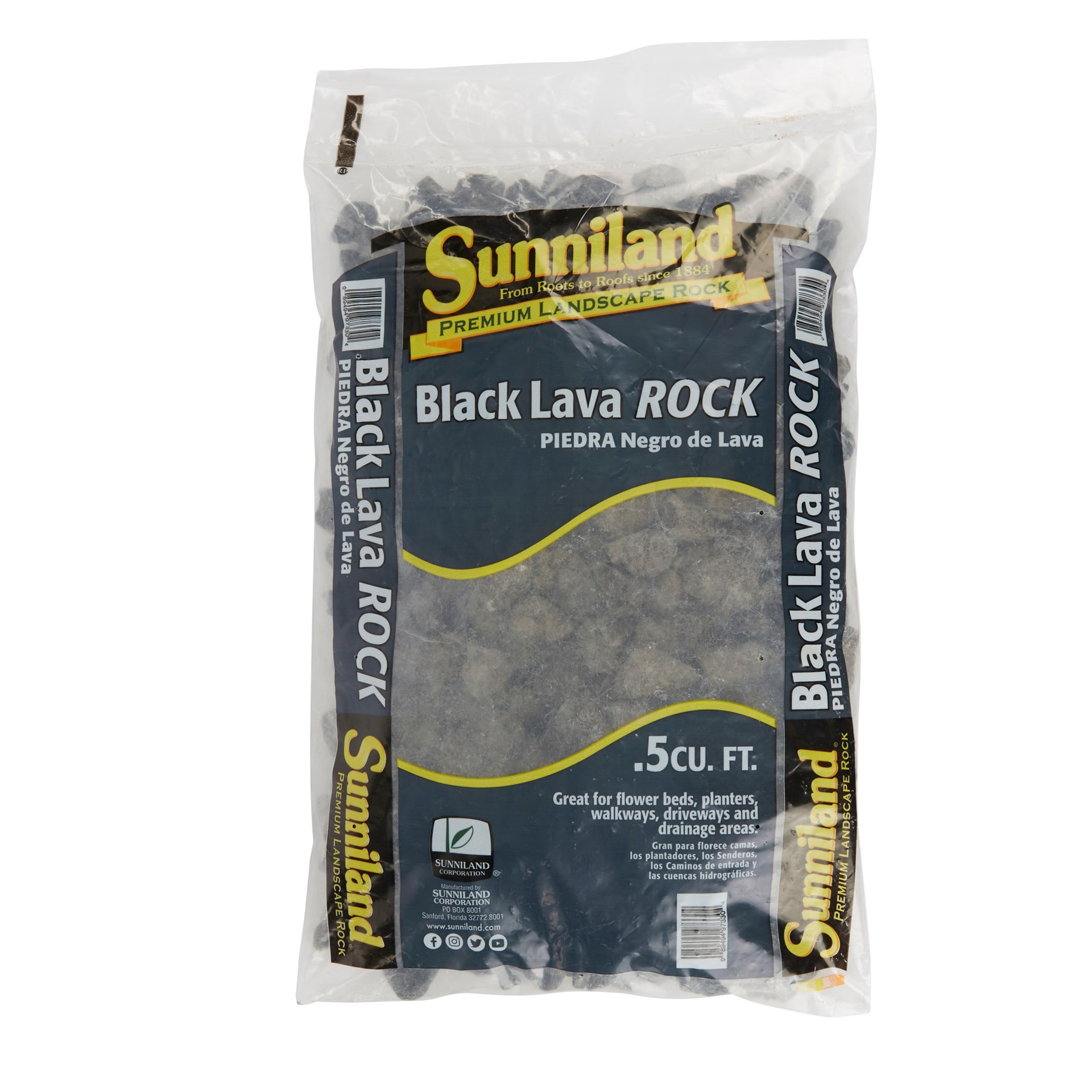 slide 1 of 6, Sunniland 0.5 Cubic feet 16.5-lb Black Lava rock ( 0.5 - 3.0-in Rock Size ), 1 ct