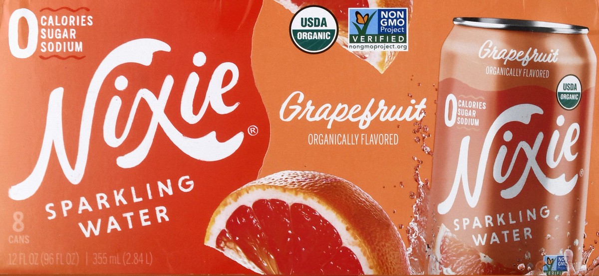 slide 1 of 9, Nixie Grapefruit Sparkling Water 8 ea, 8 ct