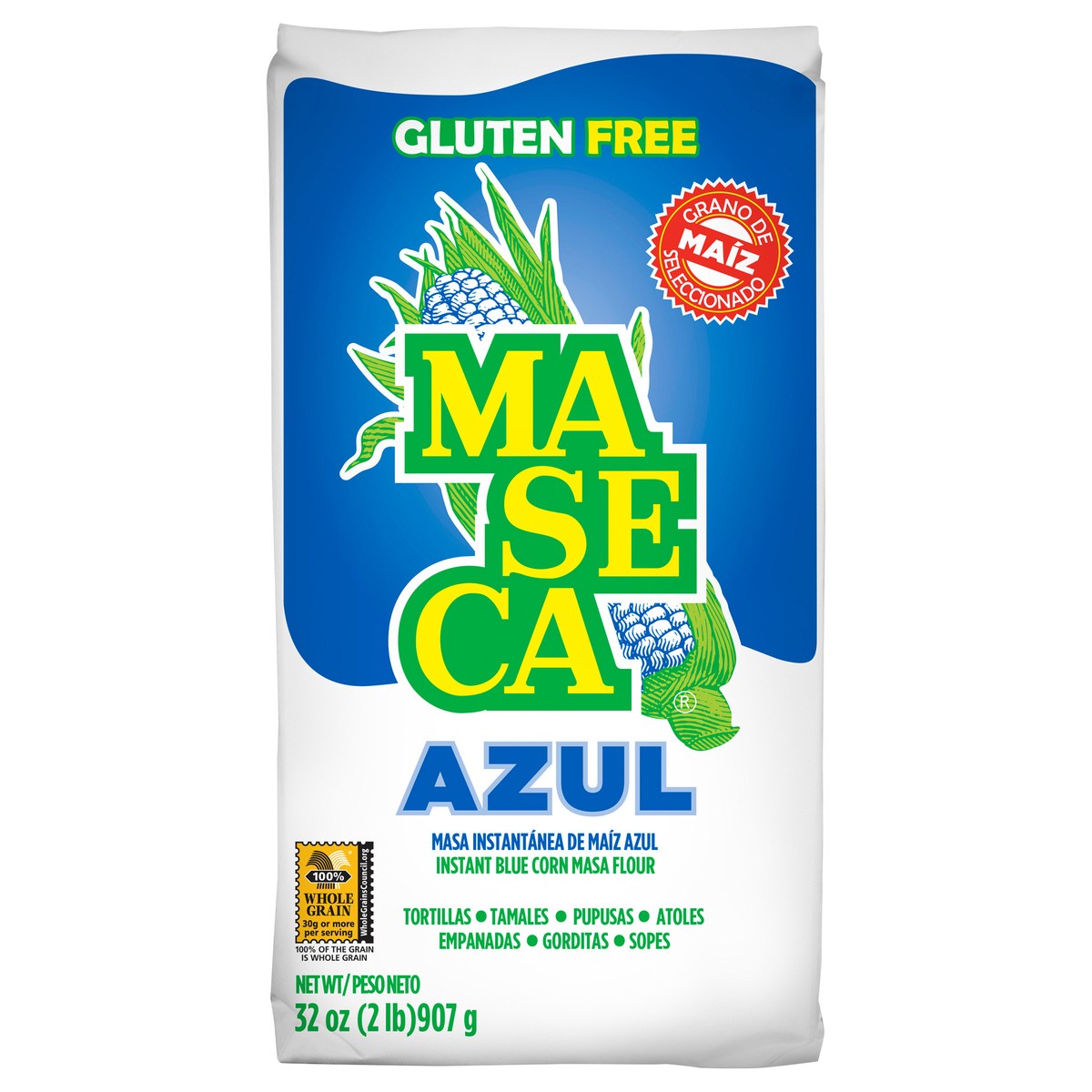 slide 1 of 13, MASECA Blue Instant Corn Masa Flour 2 Lb bAG, 2.2 lb