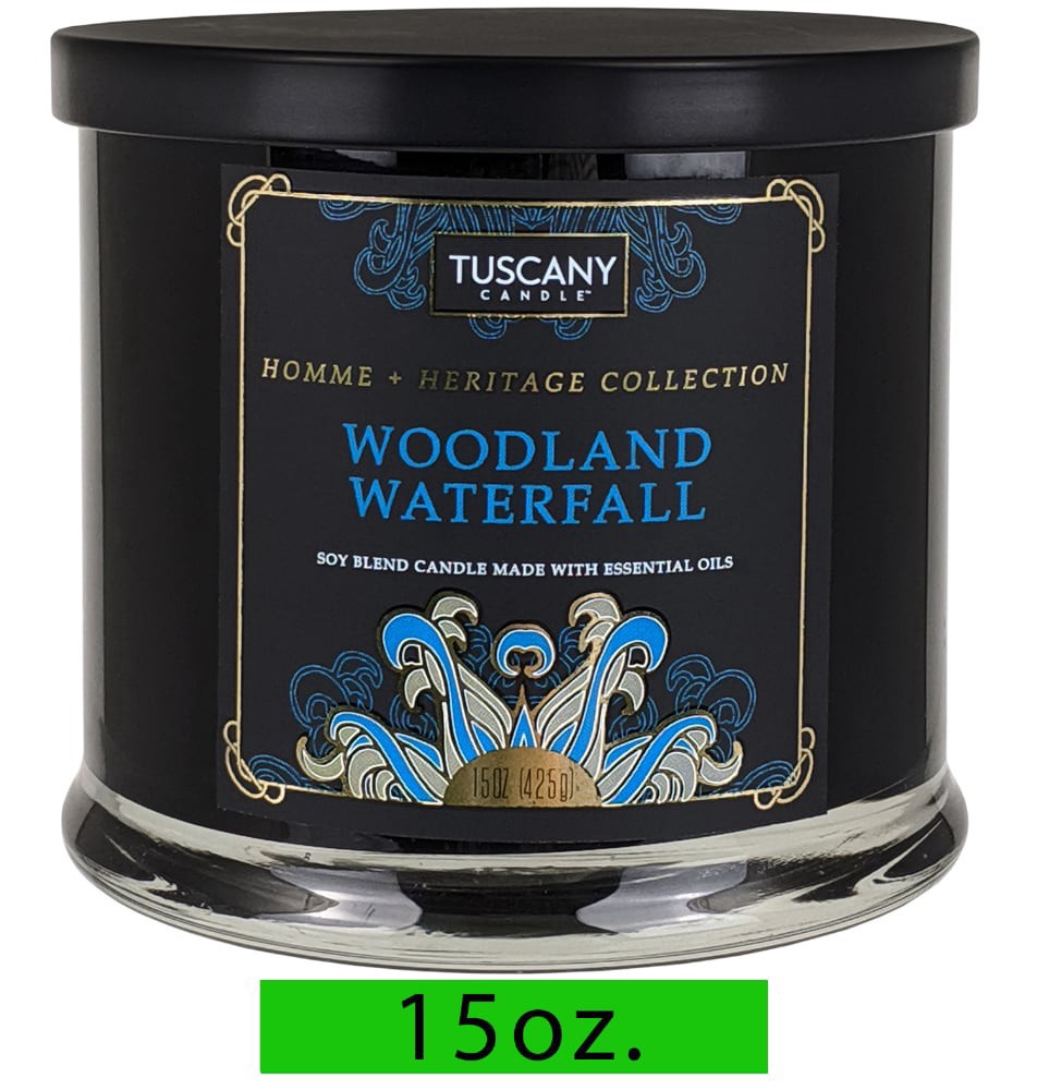 slide 2 of 2, Tuscany Candle Homme + Heritage Collection Soy Candle, Woodland Waterfall, 15 oz