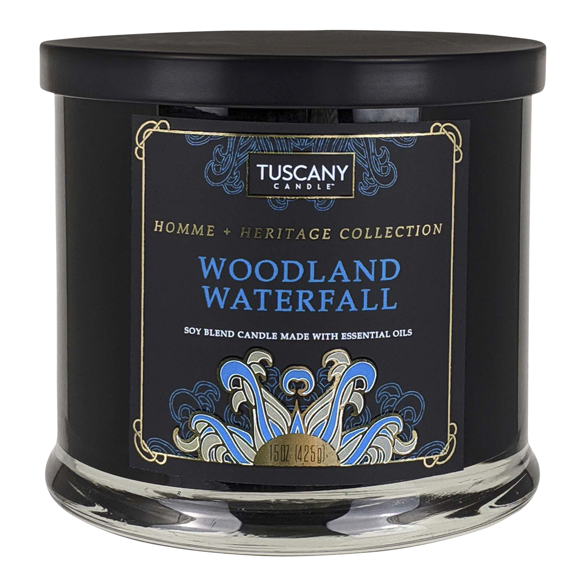 slide 1 of 1, Tuscany Candle Homme + Heritage Collection Soy Candle, Woodland Waterfall, 15 oz