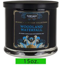 Tuscany Candle Homme + Heritage Collection Soy Candle, Woodland Waterfall