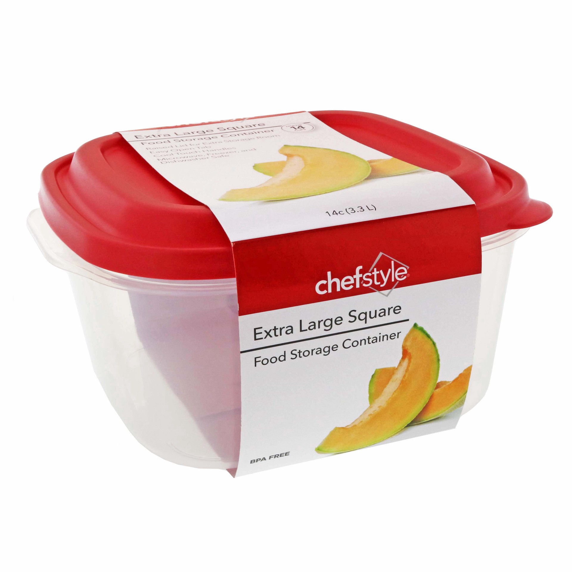 slide 1 of 1, chefstyle Extra Large Square Container, 14 cup