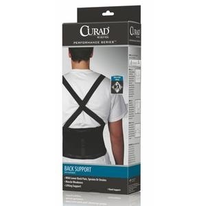 slide 1 of 1, Curad + Back Support With Suspenders, Large, 1 ct
