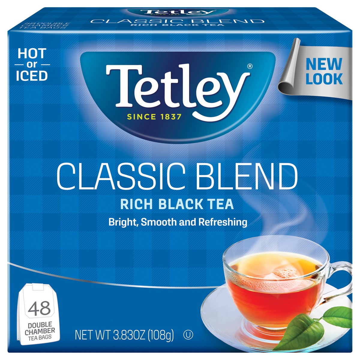 slide 3 of 14, Tetley Classic Blend Rich Black Tea Bags 48 ct Box, 3.83 oz