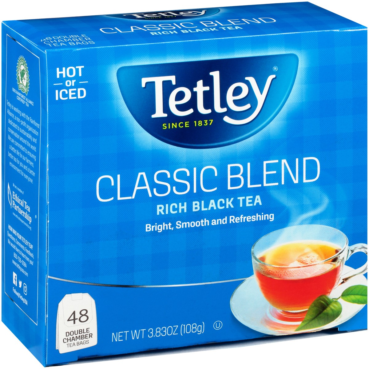 slide 12 of 14, Tetley Classic Blend Rich Black Tea Bags 48 ct Box, 3.83 oz