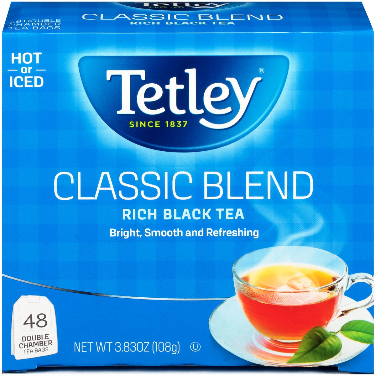 slide 1 of 14, Tetley Classic Blend Rich Black Tea Bags 48 ct Box, 3.83 oz
