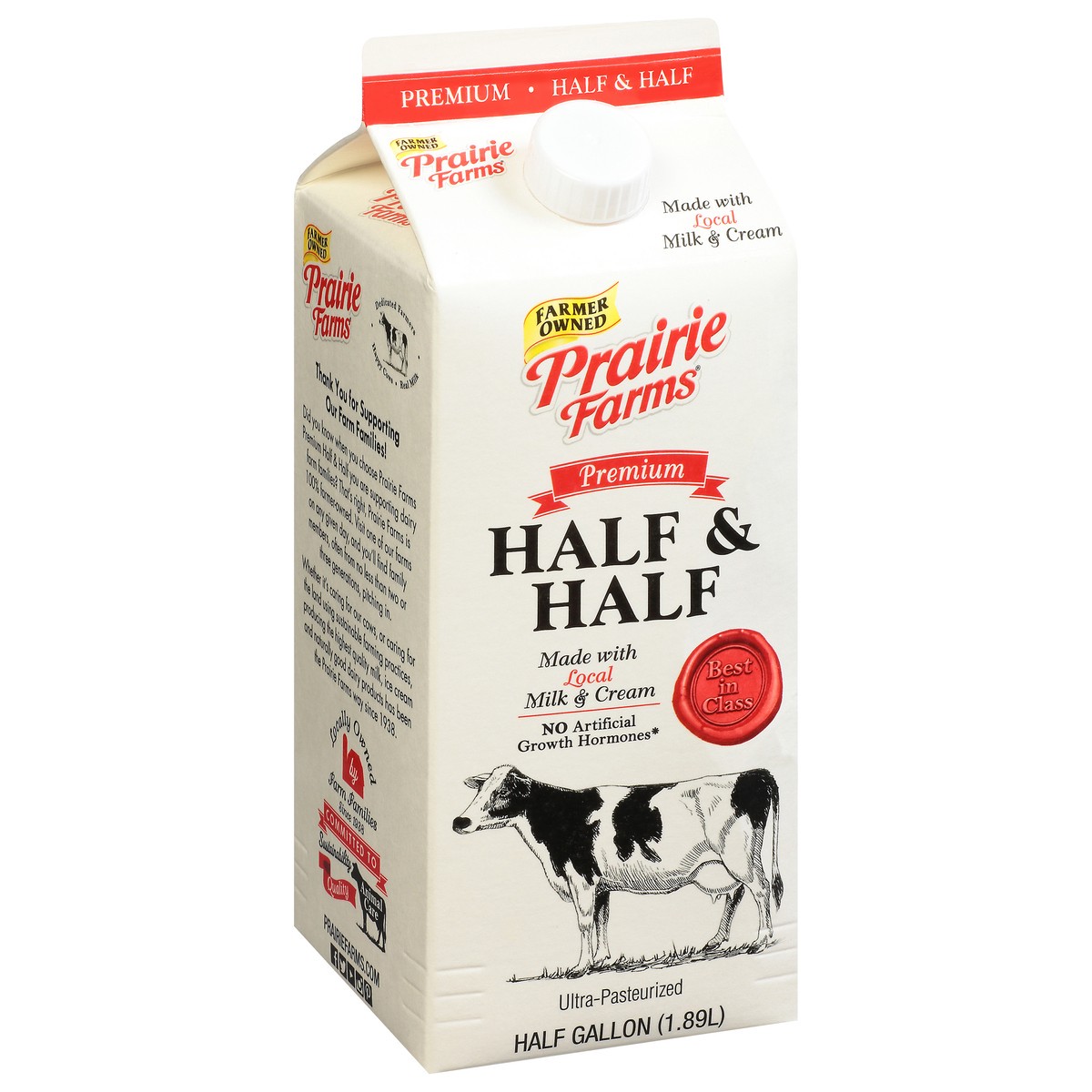 slide 3 of 13, Prairie Farms Premium Half & Half 0.5 gl Carton, 1/2 gal