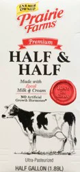 Prairie Farms Premium Half & Half 0.5 gl Carton