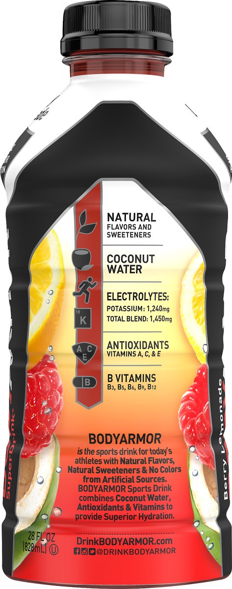 slide 10 of 10, BODYARMOR Berry Lemonade Super Drink - 28 oz, 28 oz