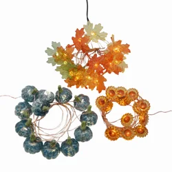 Meijer Corporate Seasonal Harvest LED Wire Lights, 6 or 7 Foot / 12 or 15 Count, Assorted Styles