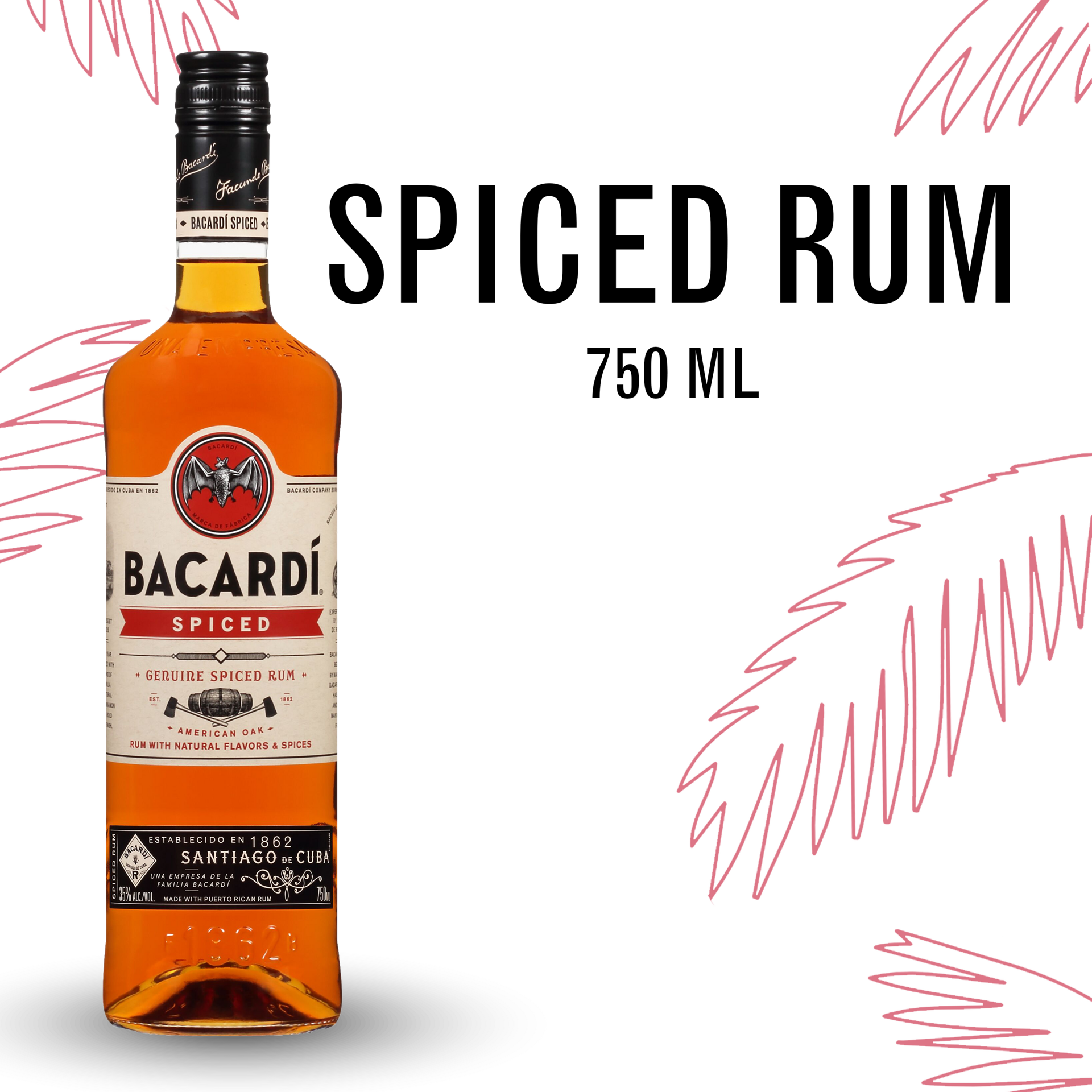 slide 1 of 9, Bacardi Genuine Spiced Rum 750 ml, 750 ml
