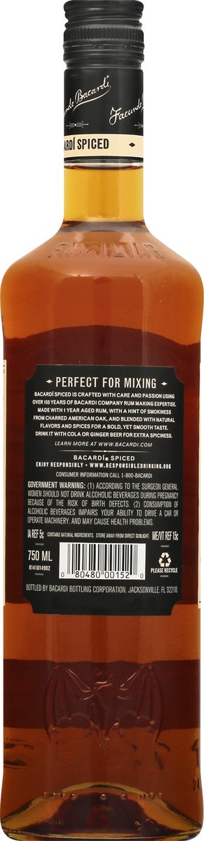 slide 4 of 9, Bacardi Genuine Spiced Rum 750 ml, 750 ml