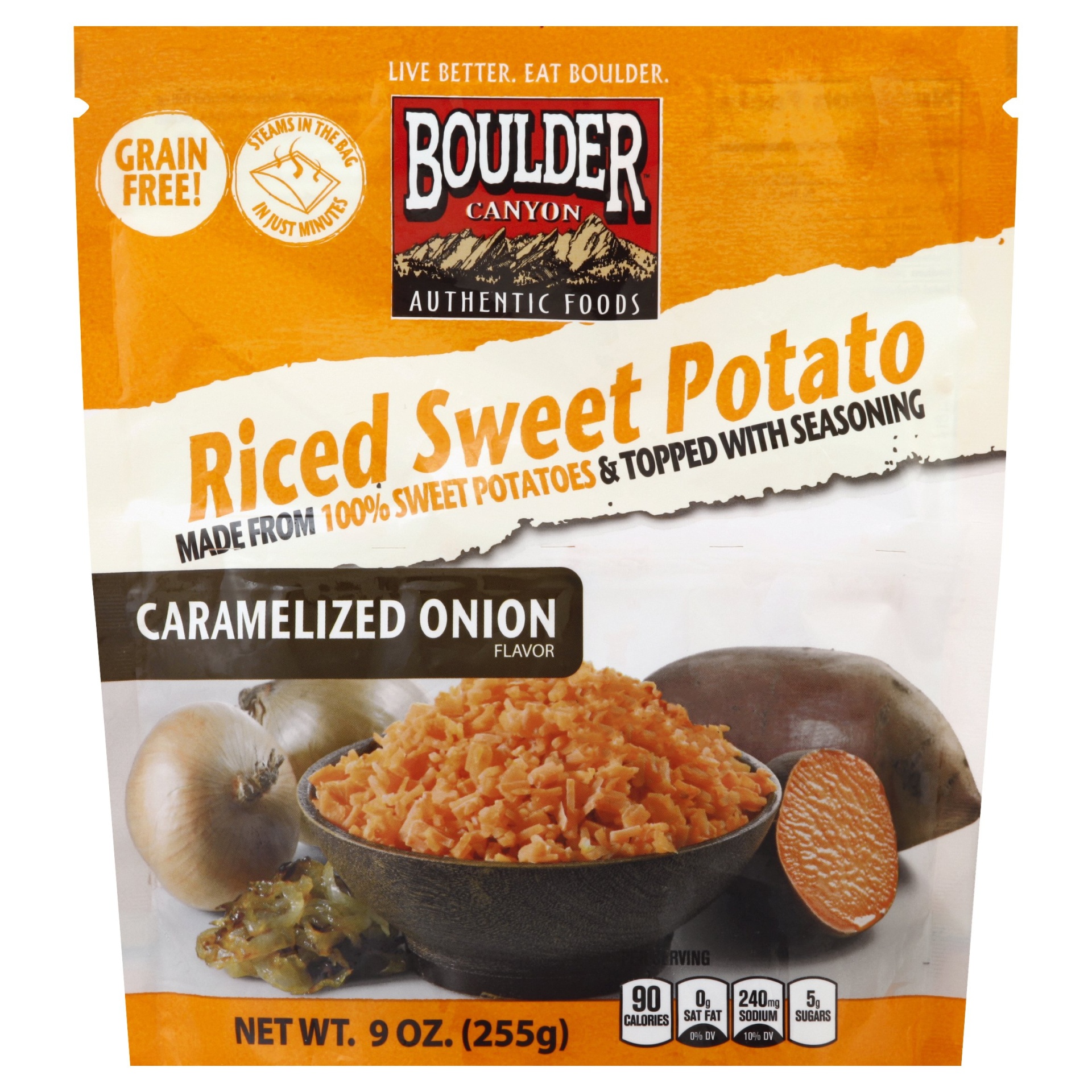 slide 1 of 1, Boulder Canyon Riced Sweet Potato 9 oz, 9 oz