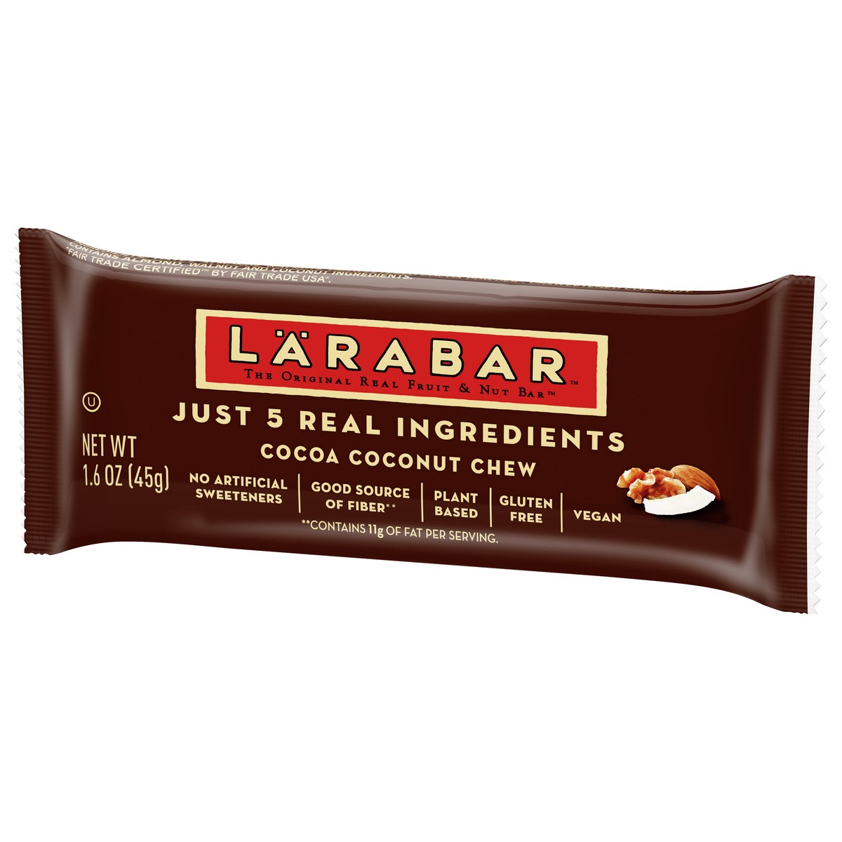 slide 11 of 13, LÄRABAR Cocoa Coconut Chew Fruit & Nut Bar, 1.6 oz, 1.6 oz