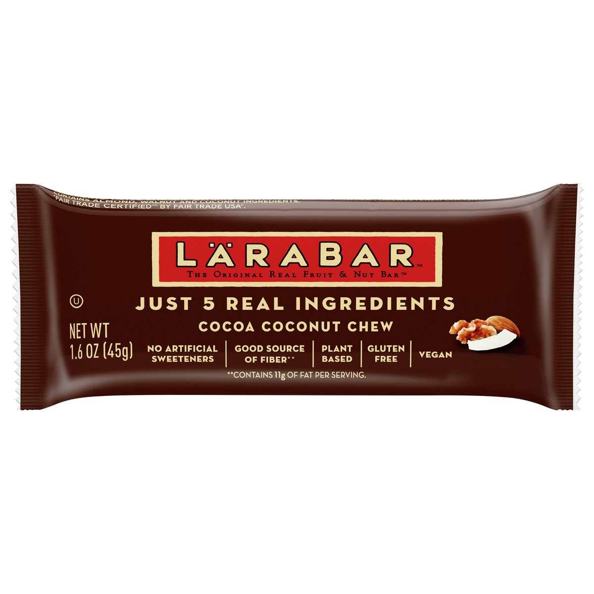 slide 5 of 13, LÄRABAR Cocoa Coconut Chew Fruit & Nut Bar, 1.6 oz, 1.6 oz