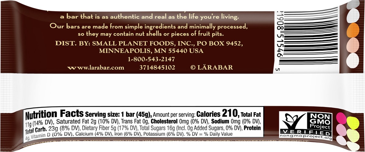 slide 8 of 13, LÄRABAR Cocoa Coconut Chew Fruit & Nut Bar, 1.6 oz, 1.6 oz