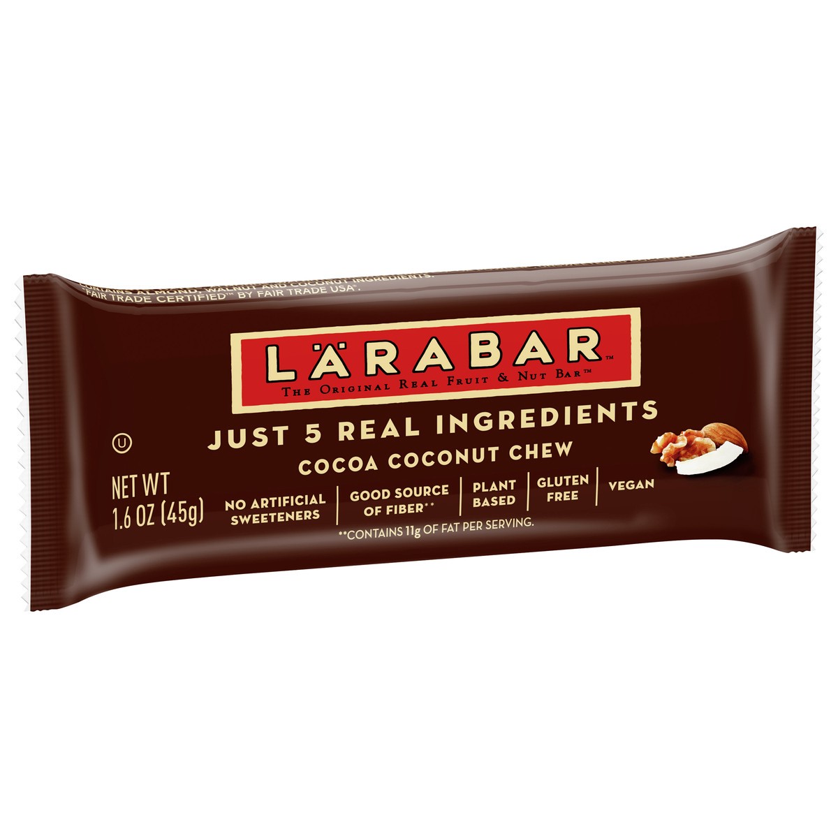 slide 10 of 13, LÄRABAR Cocoa Coconut Chew Fruit & Nut Bar, 1.6 oz, 1.6 oz