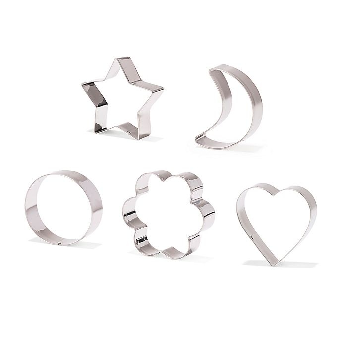 slide 1 of 3, Kikkerland Design Fun Shapes Cookie Cutter Set, 5 ct