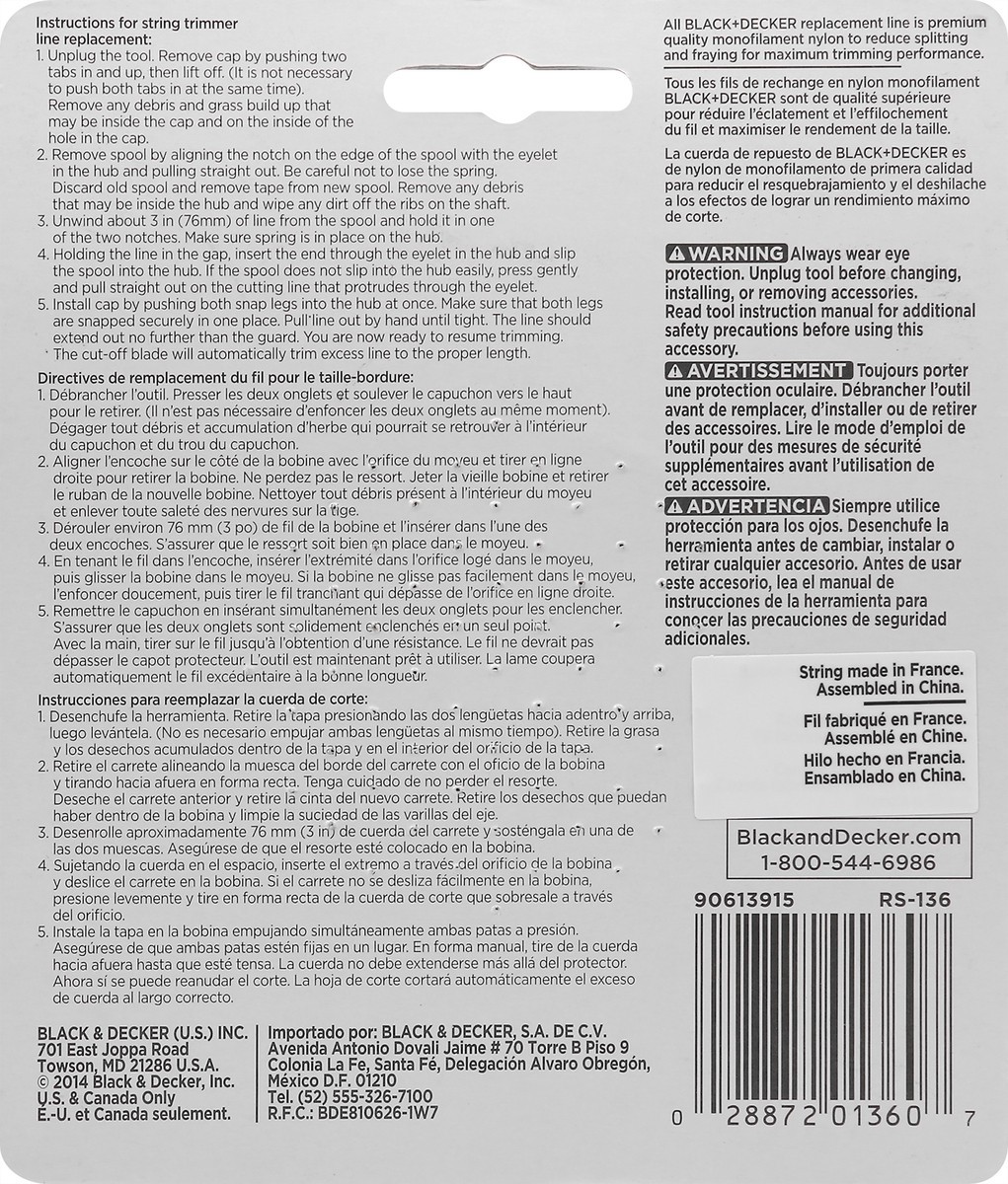 slide 3 of 7, BLACK+DECKER Feed Spool 1 ea, 1 ct