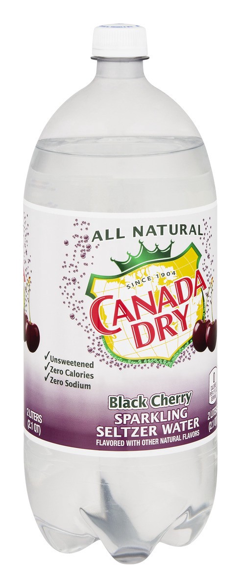 slide 2 of 9, Canada Dry C/Dry Blkchry Seltzr- 2 liter, 67.6 fl oz