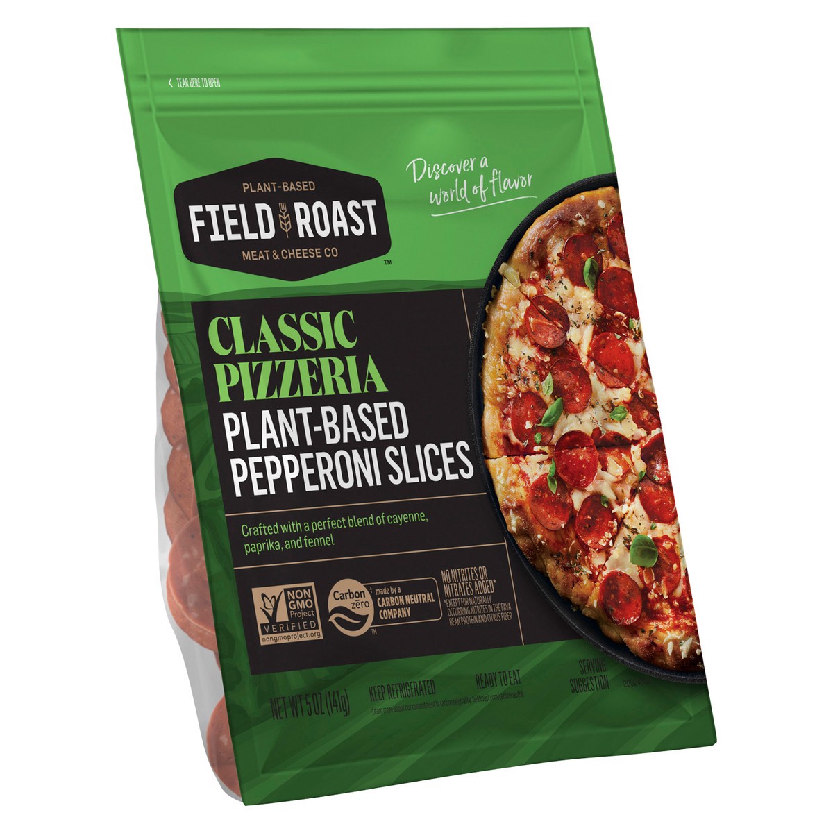 slide 2 of 5, Field Roast Classic Pizzeria Plant-Based Pepperoni Slices 5 oz, 141 g
