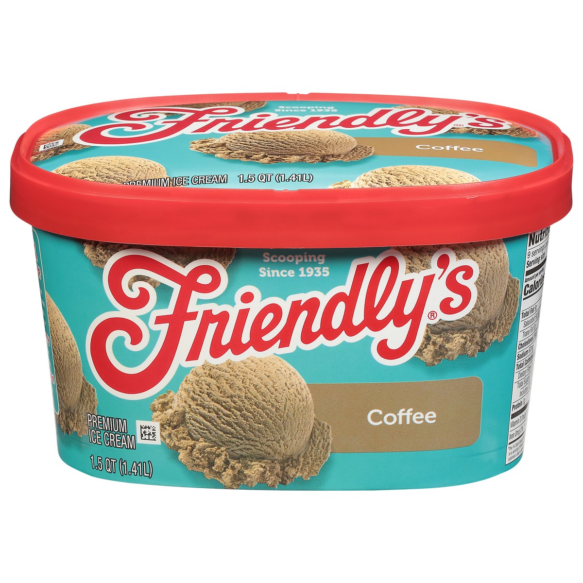 slide 1 of 9, Friendly's Premium Ice Cream Rich & Creamy Coffee, 48 fl oz