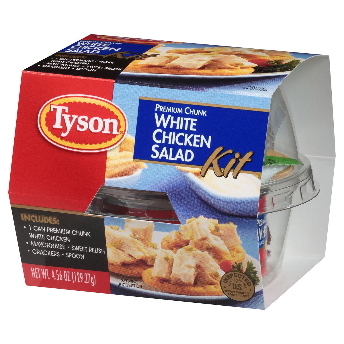 slide 10 of 11, Tyson Premium Chunk White Chicken Salad Kit, 4.57 oz., 129.27 g