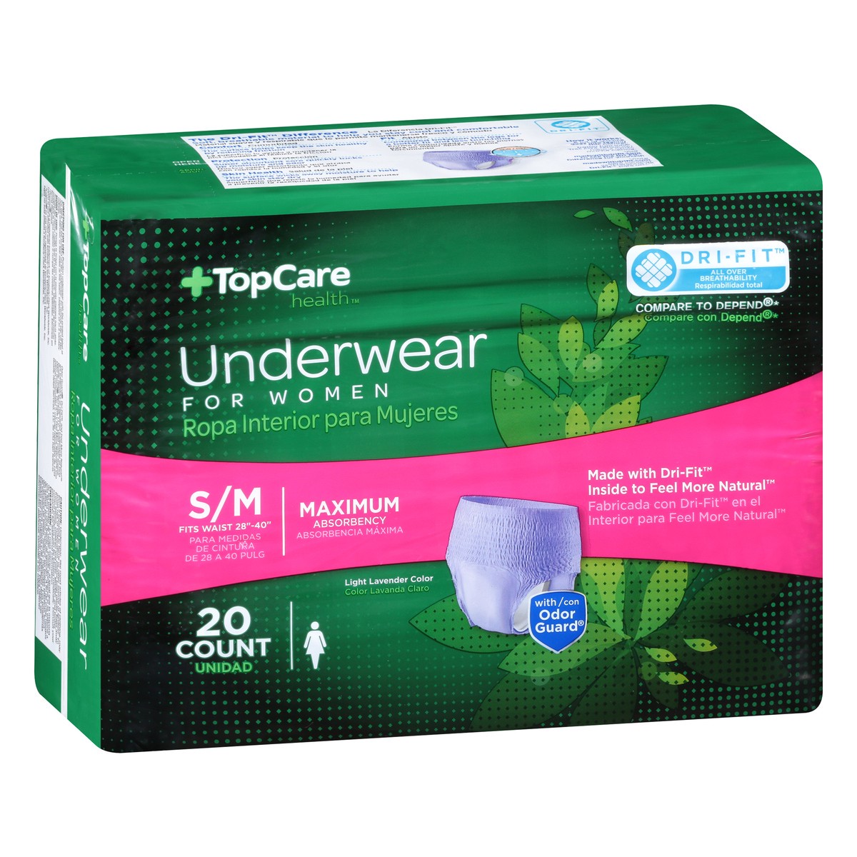 slide 6 of 15, TopCare Health For Women Small/Medium Maximum Underwear S/M 20 ea, 20 ct