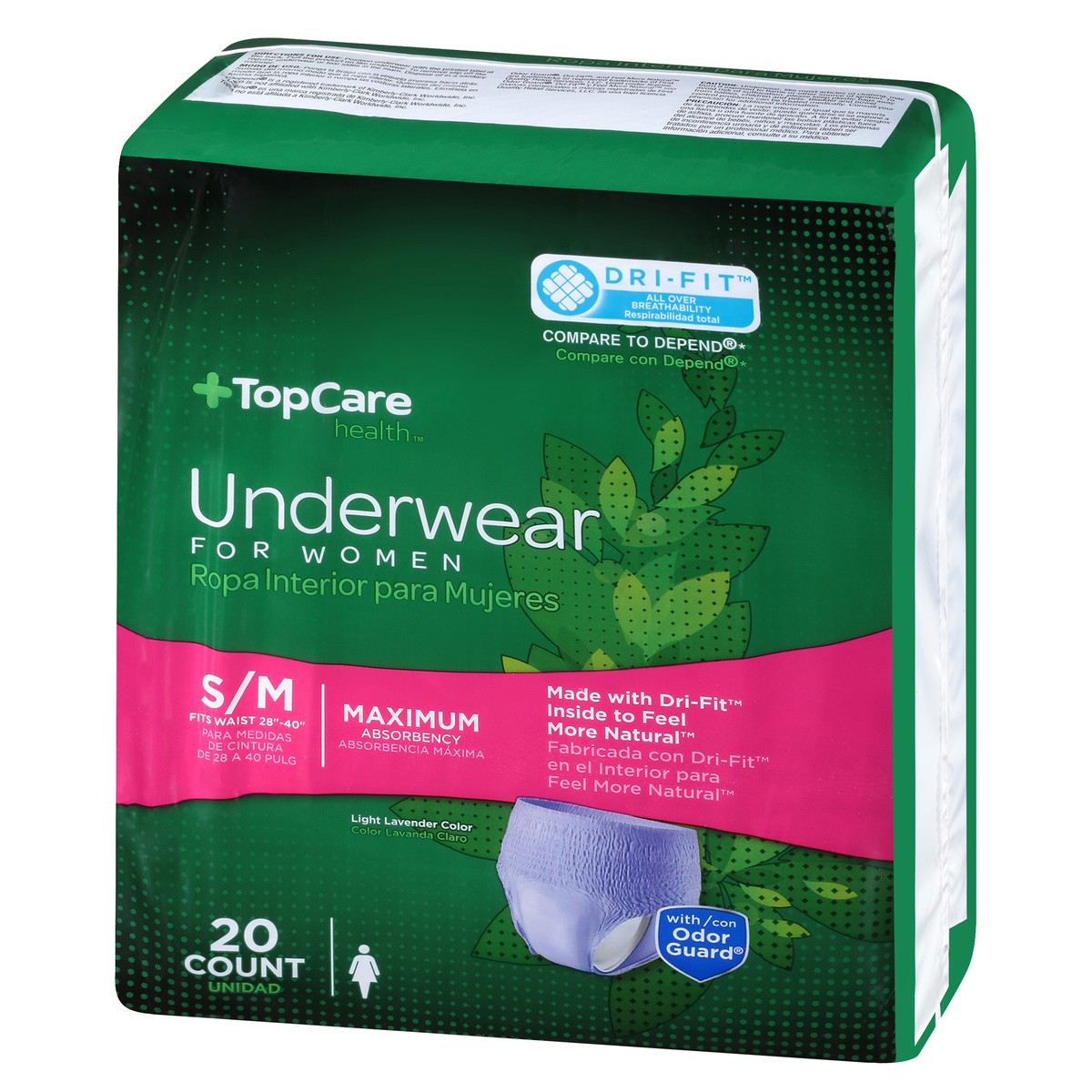 slide 2 of 15, TopCare Health For Women Small/Medium Maximum Underwear S/M 20 ea, 20 ct