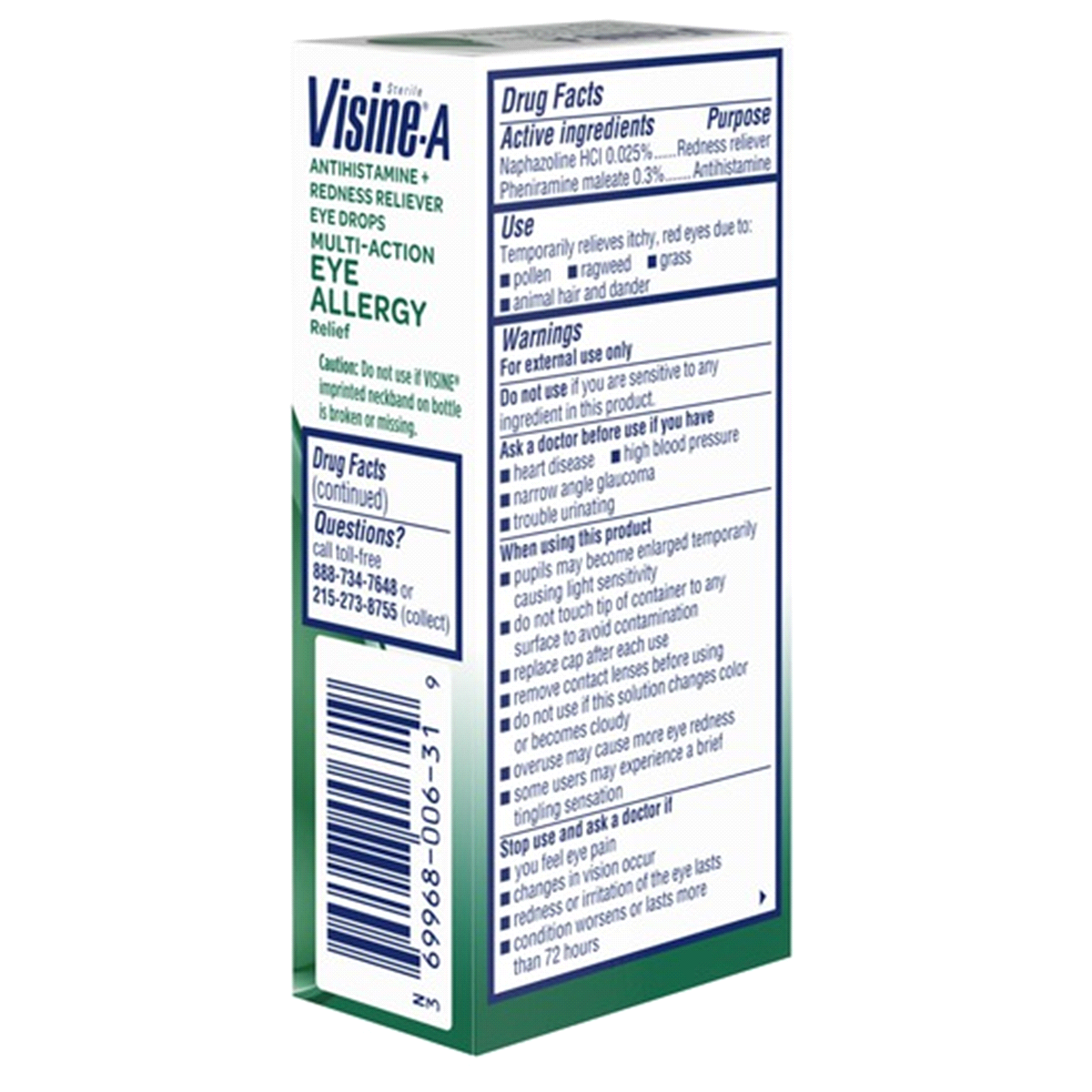 slide 8 of 8, VISINE-A MULTI-ACTION EYE ALLERGY Relief, 0.5 Fl. Oz, 0.5 fl oz