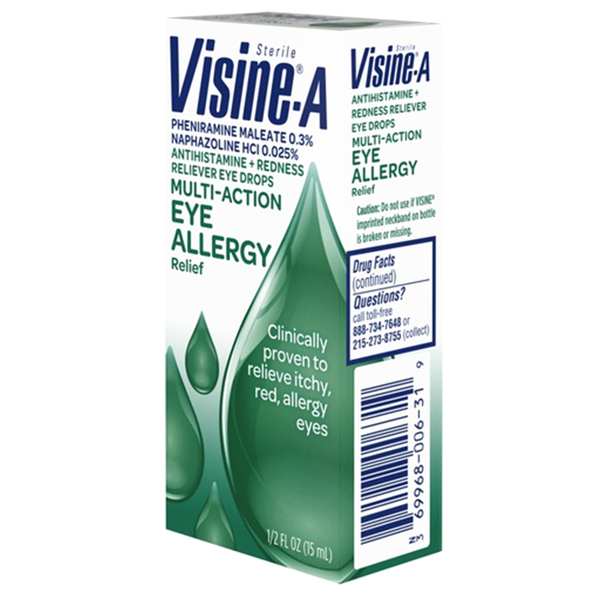 slide 7 of 8, VISINE-A MULTI-ACTION EYE ALLERGY Relief, 0.5 Fl. Oz, 0.5 fl oz