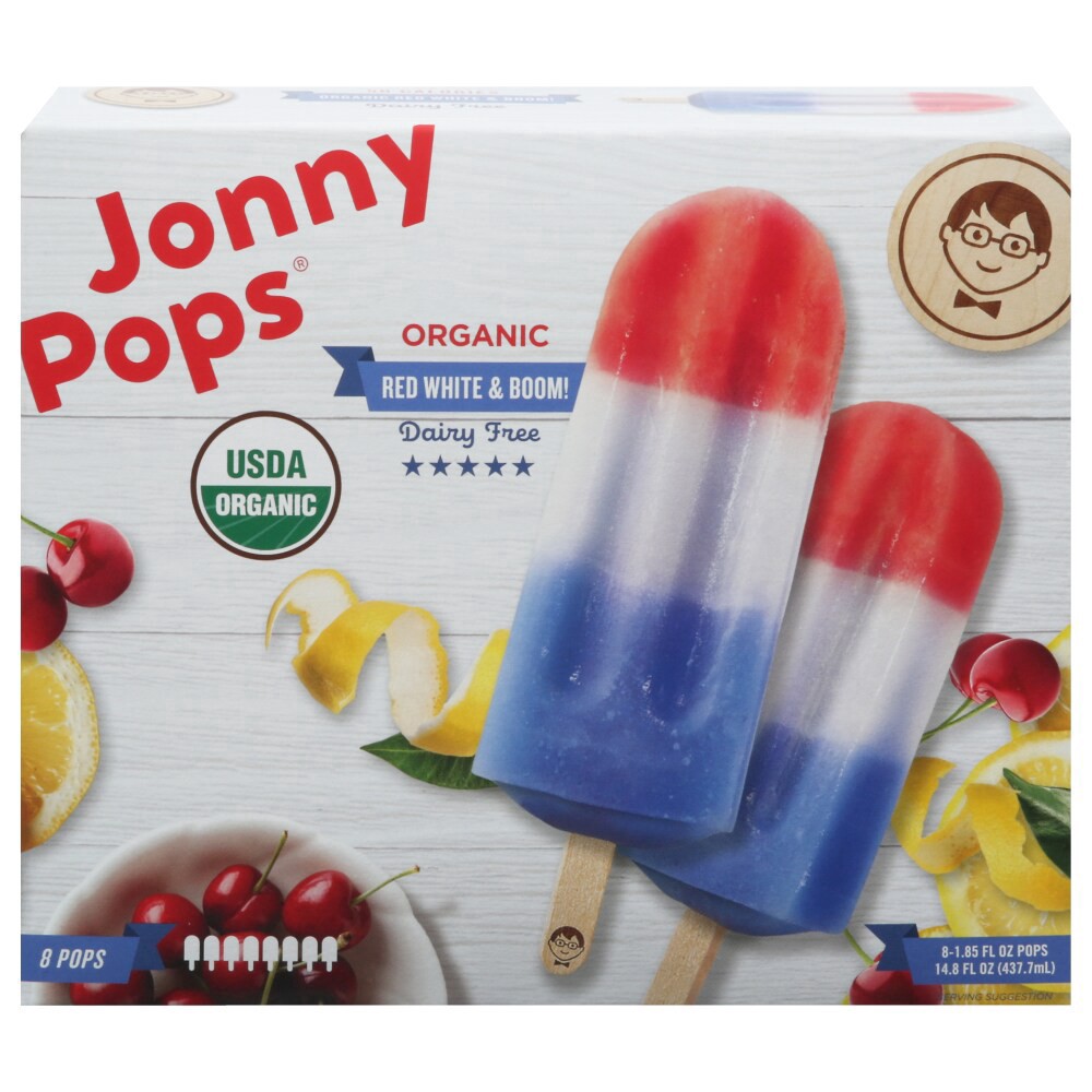 slide 1 of 5, Jonny Pops-Red White&Boom, 14.8 oz